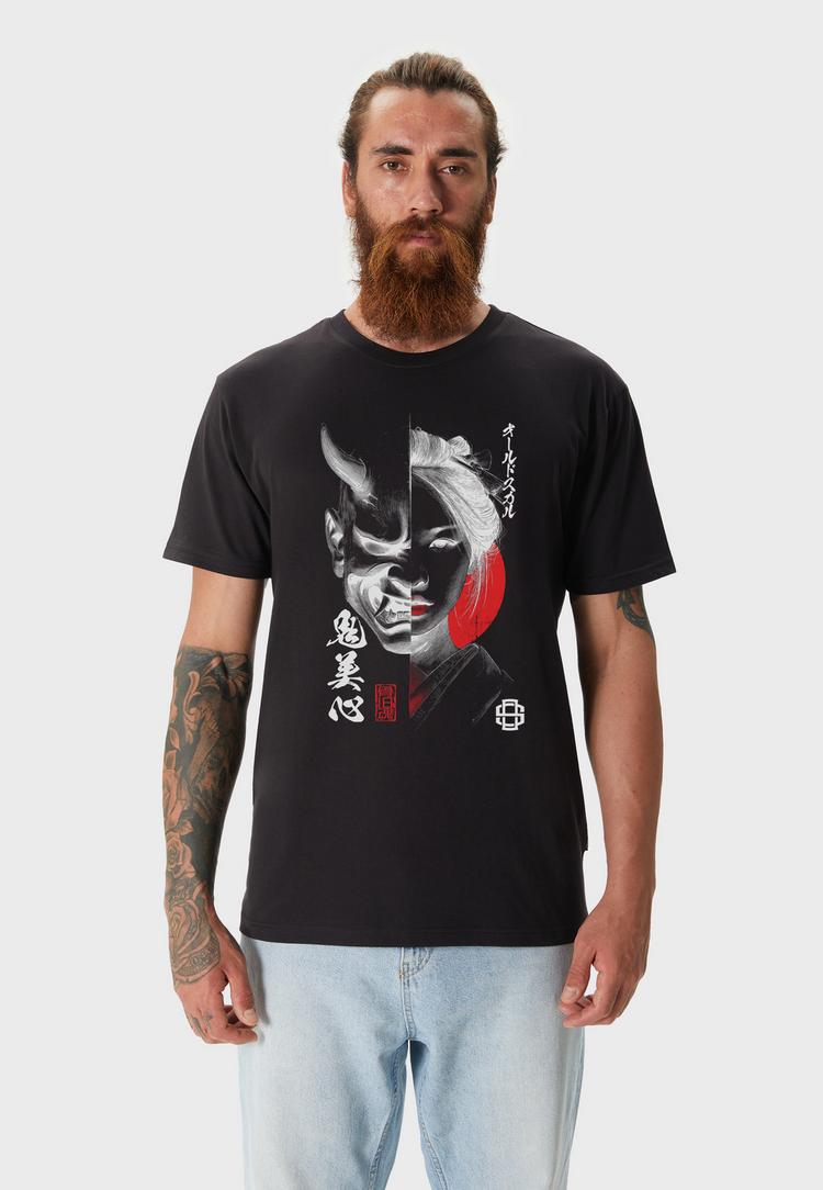 OLDSKULL OLDSKULL Asian Oni Fusion Design Printshirt Herren - Black - 1 | SportScheck