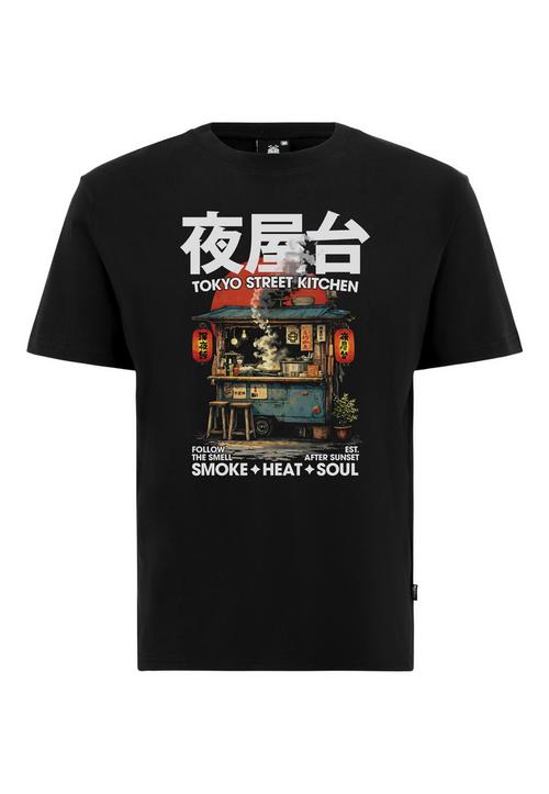 OLDSKULL Asian Tokyo Street Food Graphic Printshirt Herren