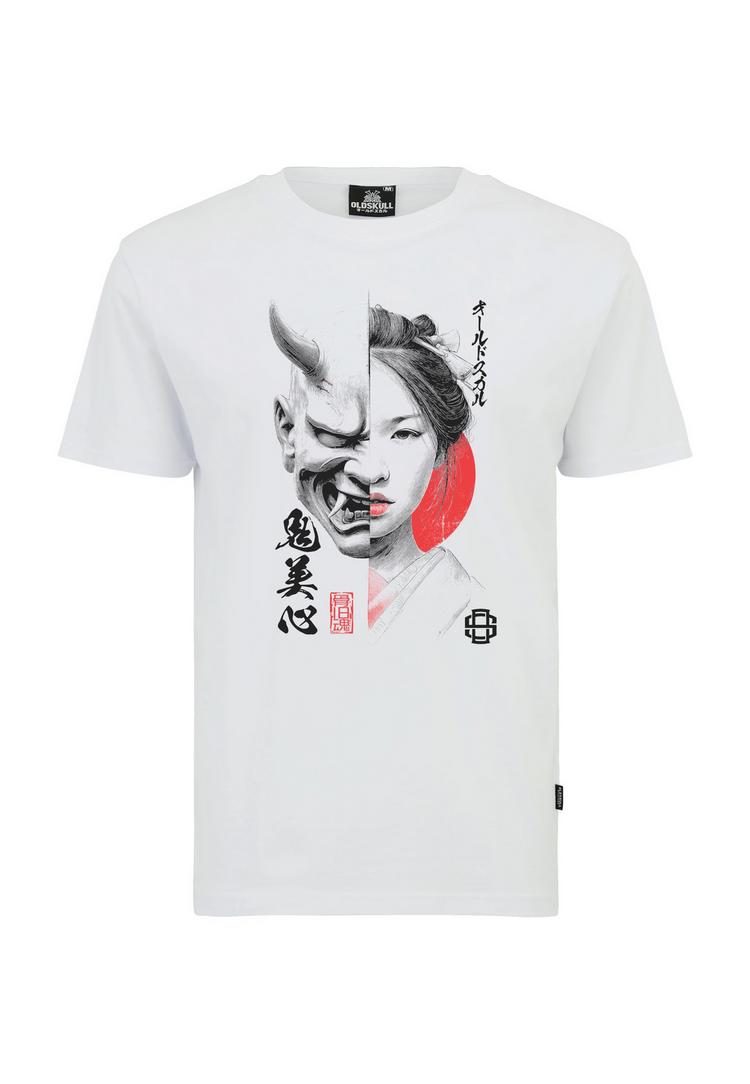 OLDSKULL OLDSKULL Asian Oni Fusion Design Printshirt Herren - White - 0 | SportScheck
