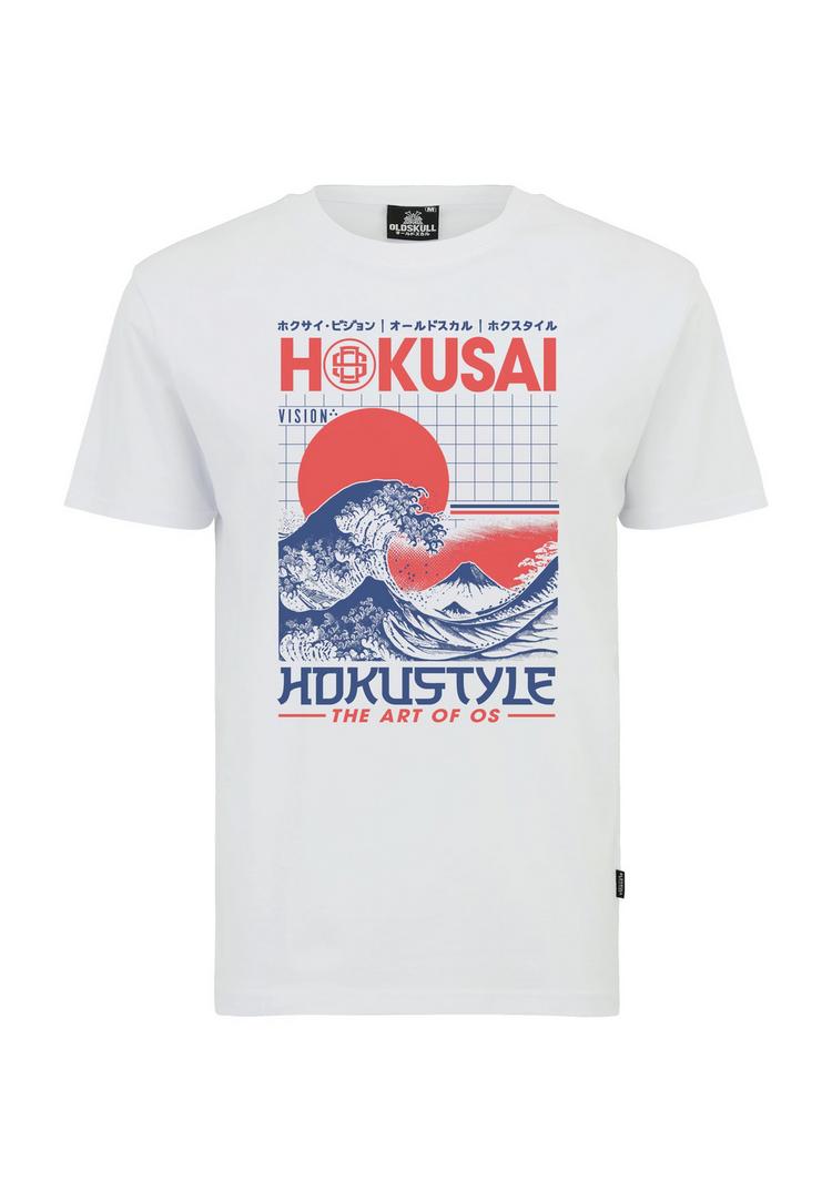 OLDSKULL OLDSKULL Asian Big Wave Fuji Graphic Printshirt Herren - White - 0 | SportScheck