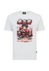 OLDSKULL Asian Boxing Graphic Printshirt Herren - White