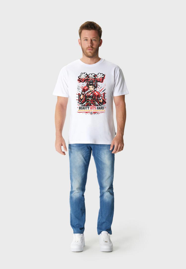 OLDSKULL OLDSKULL Asian Boxing Graphic Printshirt Herren - White - 0 | SportScheck