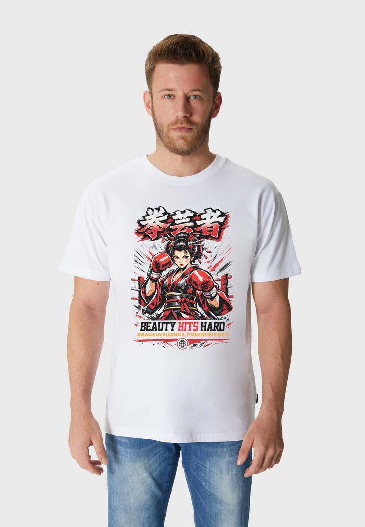 OLDSKULL OLDSKULL Asian Boxing Graphic Printshirt Herren - White - 1 | SportScheck