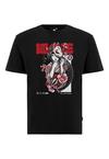 OLDSKULL Asian Kitsune Shadow Graphic Printshirt Herren - Black