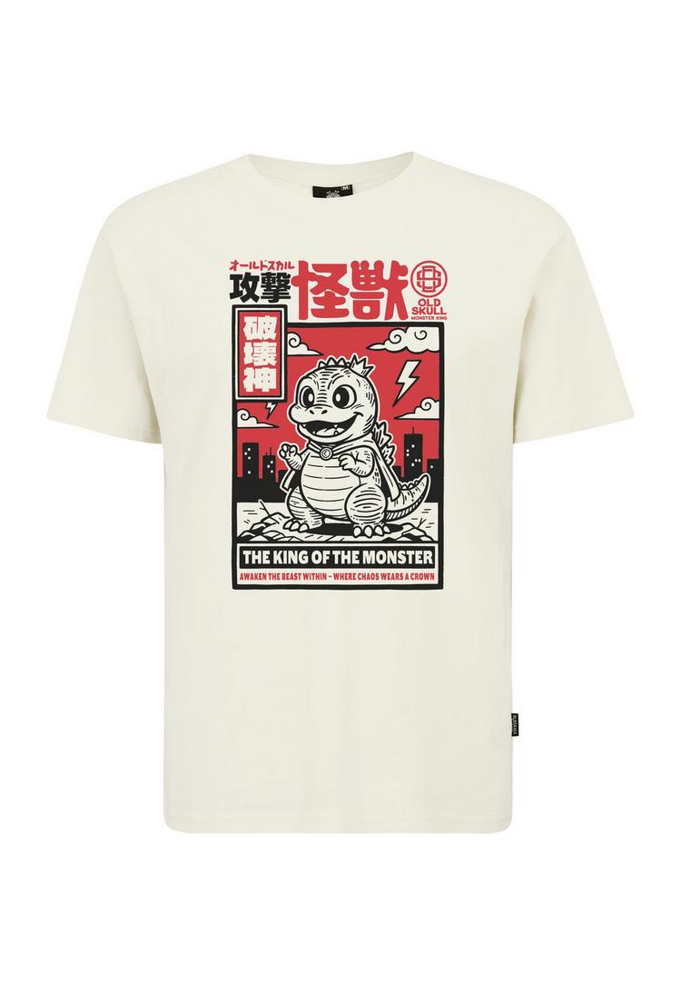 OLDSKULL OLDSKULL Asian Mini Monster Graphic Printshirt Herren - Off White - 0 | SportScheck