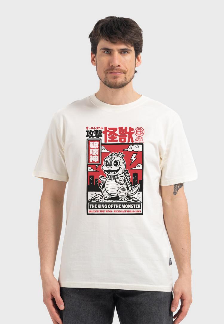 OLDSKULL OLDSKULL Asian Mini Monster Graphic Printshirt Herren - Off White - 0 | SportScheck