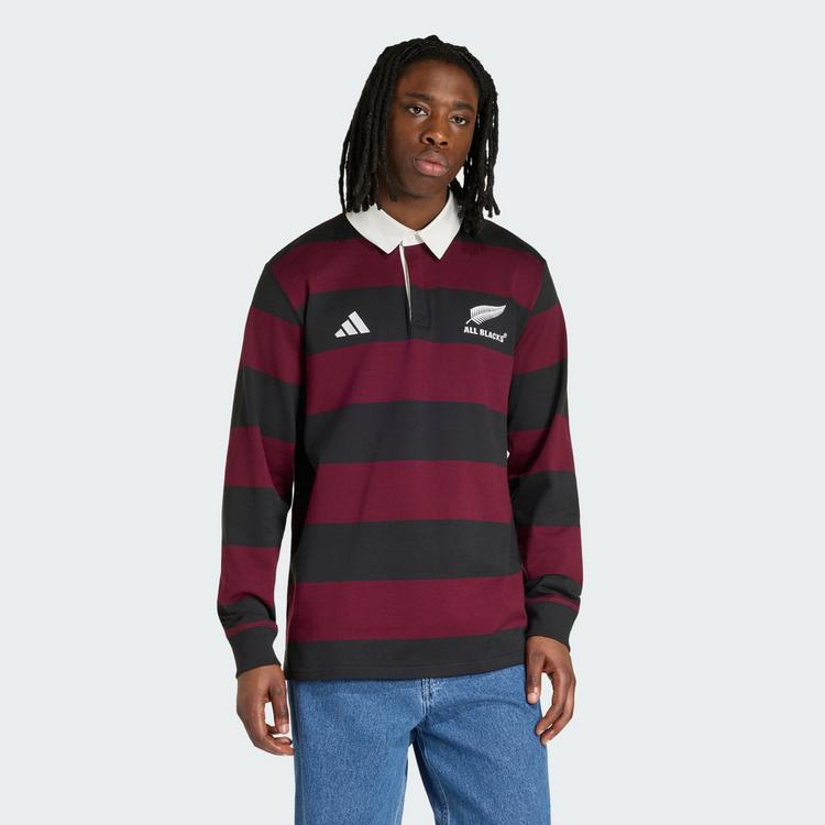 adidas adidas All Blacks Heritage Poloshirt Pololangarmshirt Herren - Maroon / All Black - 0 | SportScheck