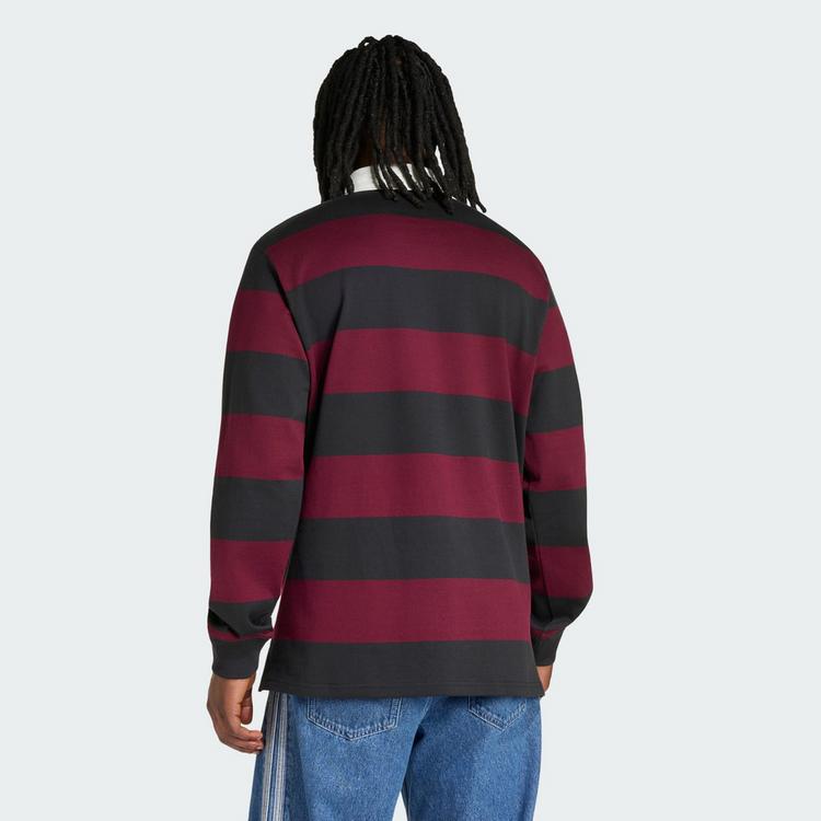 adidas adidas All Blacks Heritage Poloshirt Pololangarmshirt Herren - Maroon / All Black - 1 | SportScheck