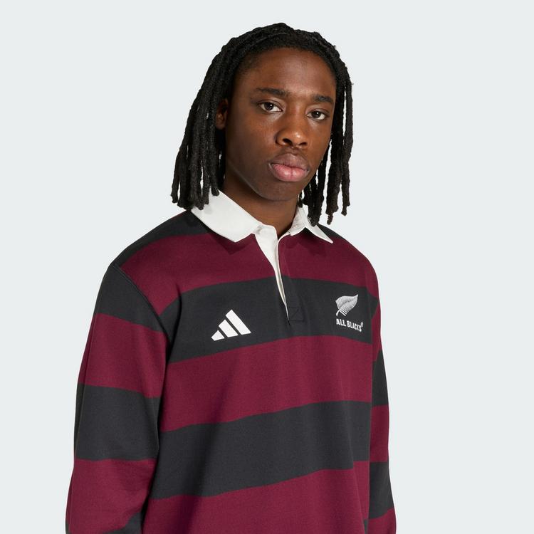 adidas adidas All Blacks Heritage Poloshirt Pololangarmshirt Herren - Maroon / All Black - 0 | SportScheck