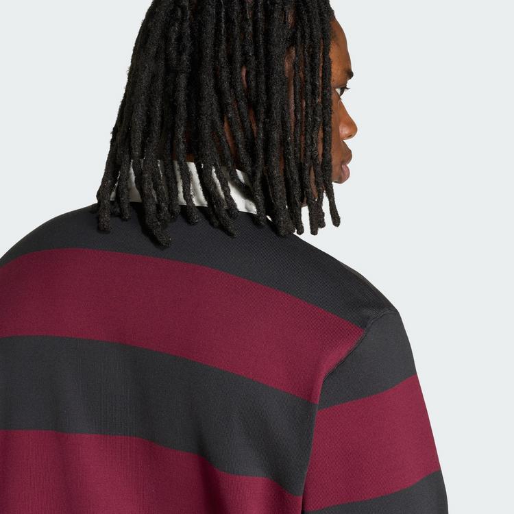 adidas adidas All Blacks Heritage Poloshirt Pololangarmshirt Herren - Maroon / All Black - 1 | SportScheck