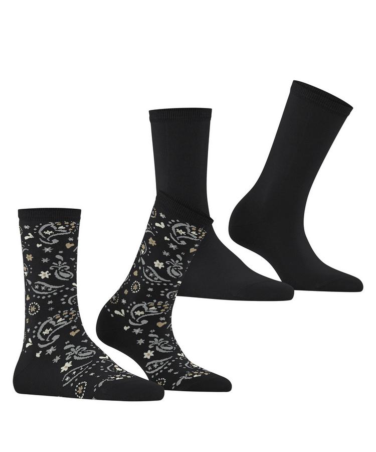 ESPRIT ESPRIT Soft Paisley 2P Socken Damen - black (3000) - 0 | SportScheck