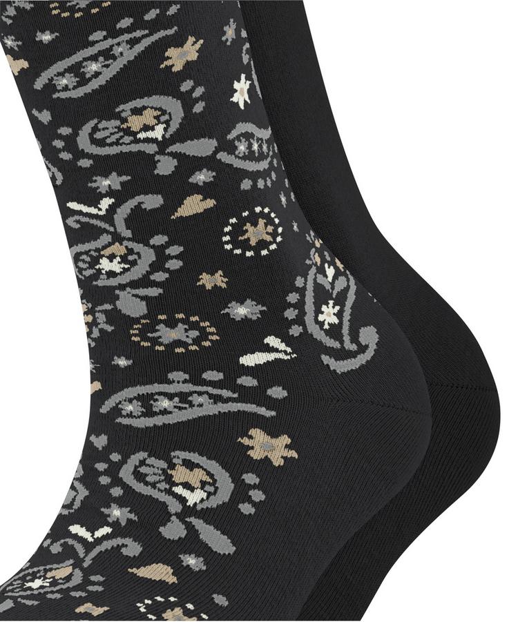 ESPRIT ESPRIT Soft Paisley 2P Socken Damen - black (3000) - 1 | SportScheck