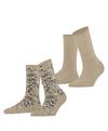 ESPRIT Soft Paisley 2P Socken Damen - sand mel. (4650)