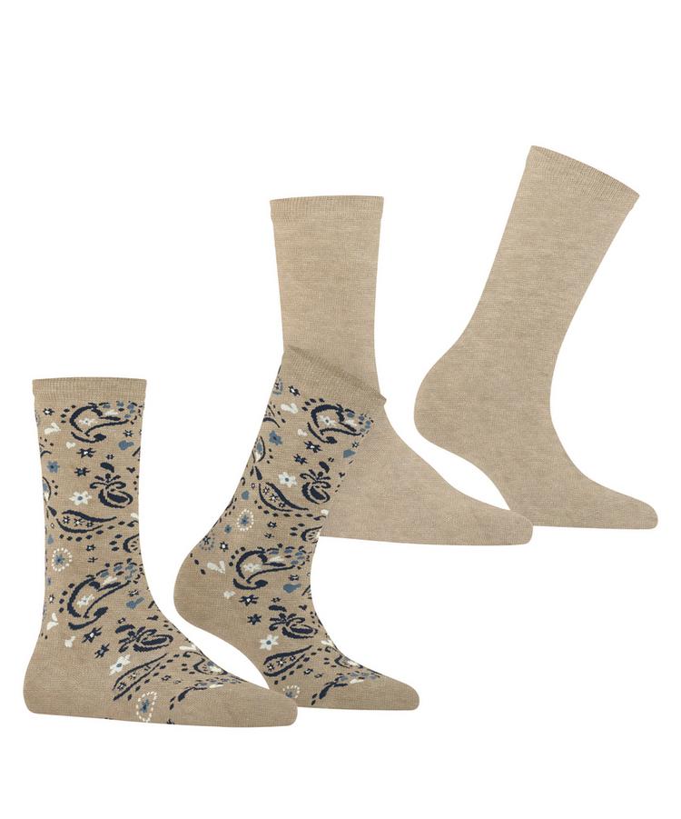 ESPRIT ESPRIT Soft Paisley 2P Socken Damen - sand mel. (4650) - 0 | SportScheck