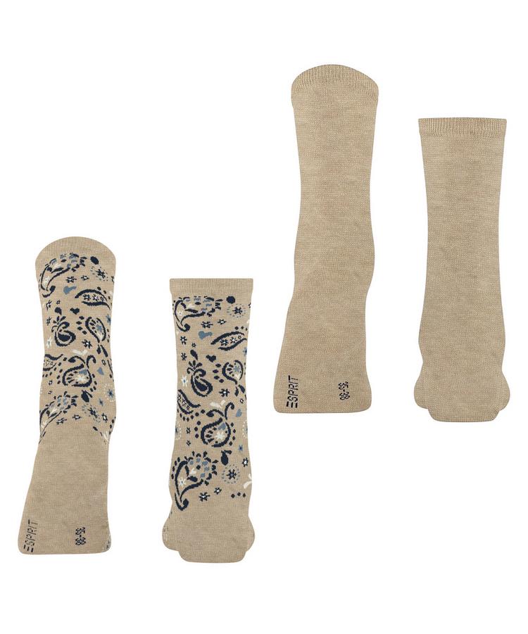 ESPRIT ESPRIT Soft Paisley 2P Socken Damen - sand mel. (4650) - 0 | SportScheck