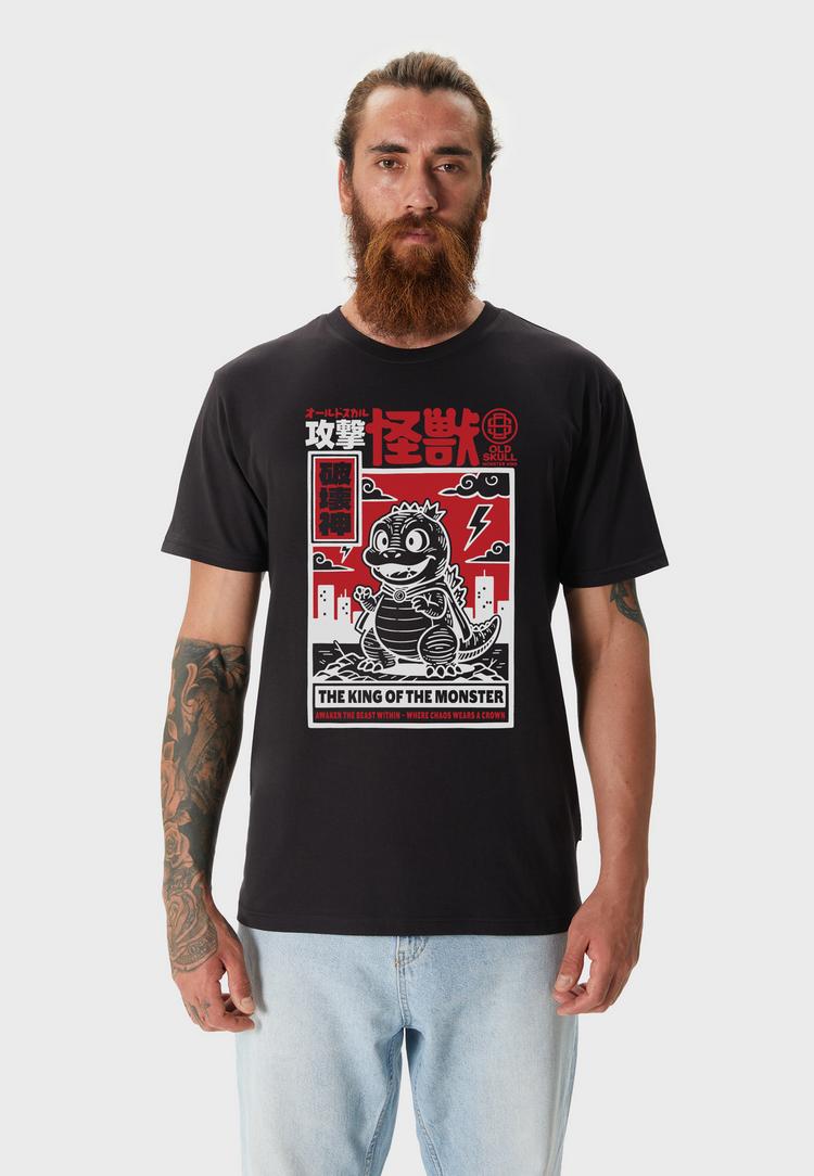 OLDSKULL OLDSKULL Asian Mini Monster Graphic Printshirt Herren - Black - 0 | SportScheck