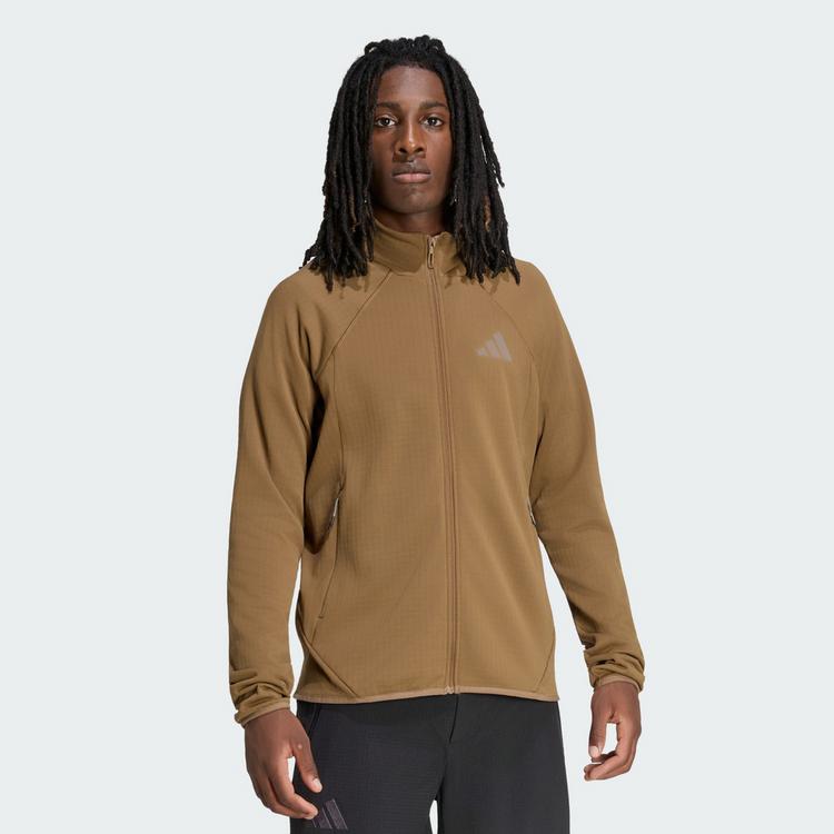adidas adidas Terrex Xperior CLIMAWARM+ Ventknit Fleecejacke Herren - Brown Oxide - 0 | SportScheck
