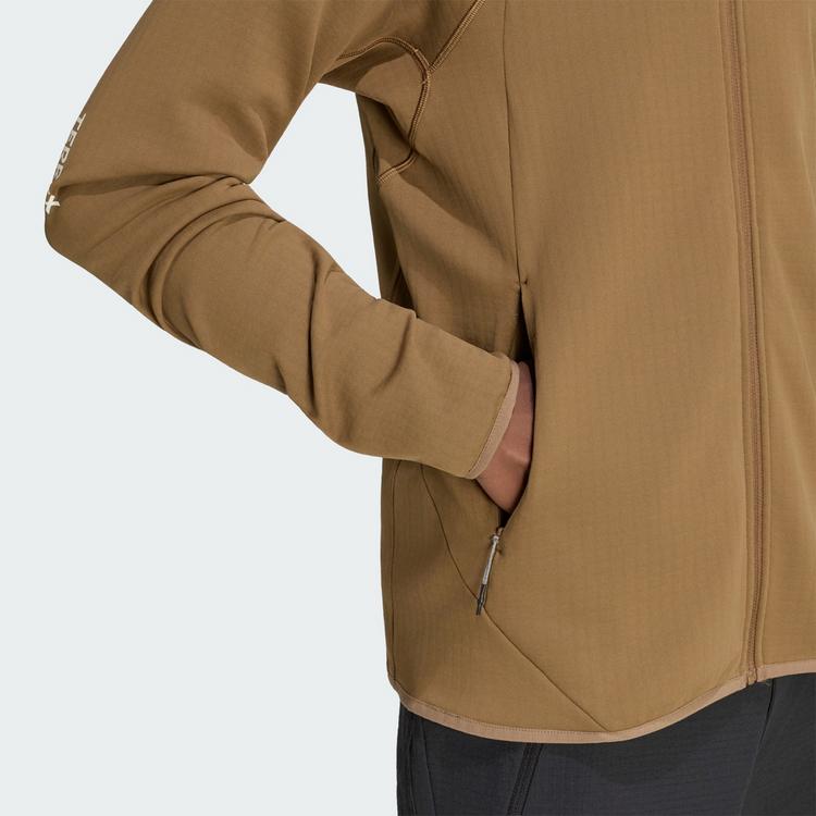 adidas adidas Terrex Xperior CLIMAWARM+ Ventknit Fleecejacke Herren - Brown Oxide - 1 | SportScheck