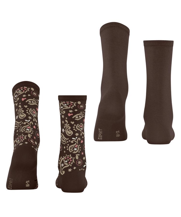 ESPRIT ESPRIT Soft Paisley 2P Socken Damen - chocolate (5272) - 0 | SportScheck