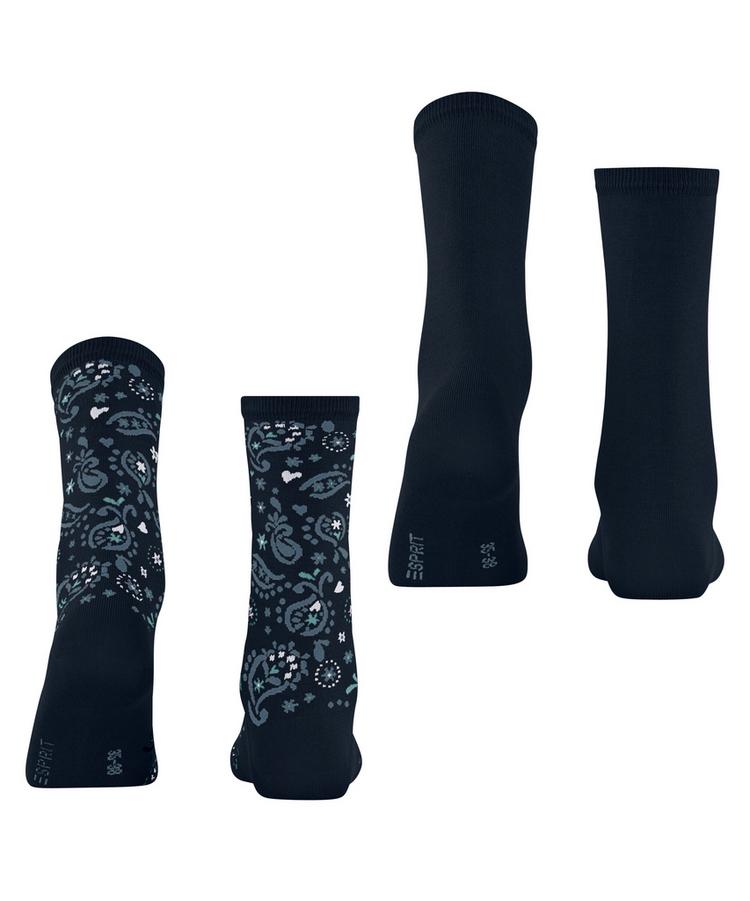 ESPRIT ESPRIT Soft Paisley 2P Socken Damen - marine (6120) - 0 | SportScheck