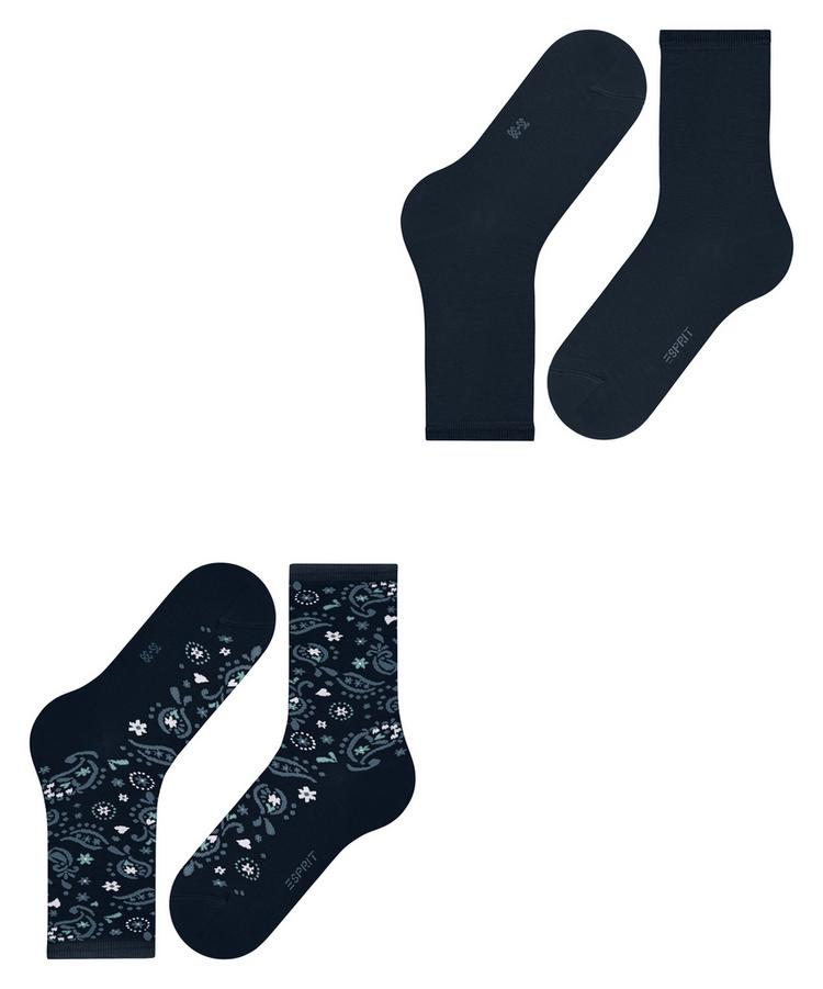 ESPRIT ESPRIT Soft Paisley 2P Socken Damen - marine (6120) - 2 | SportScheck