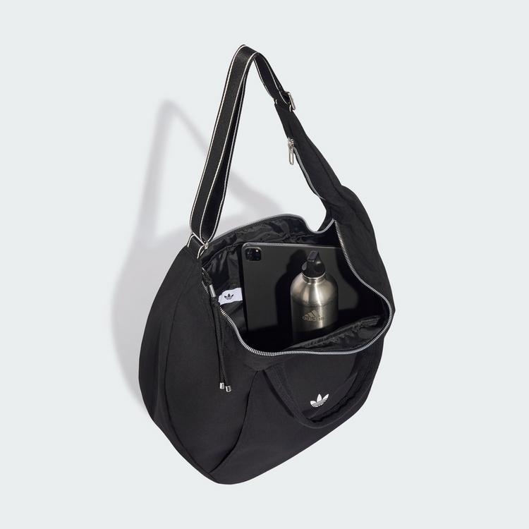 adidas adidas adidas OG SPORT CROISSANT TASCHE, LARGE Umh&auml;ngetasche Damen - Black / White / Silver Metallic - 0 | SportScheck