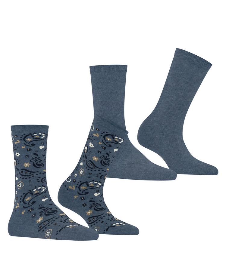 ESPRIT ESPRIT Soft Paisley 2P Socken Damen - light denim (6660) - 0 | SportScheck