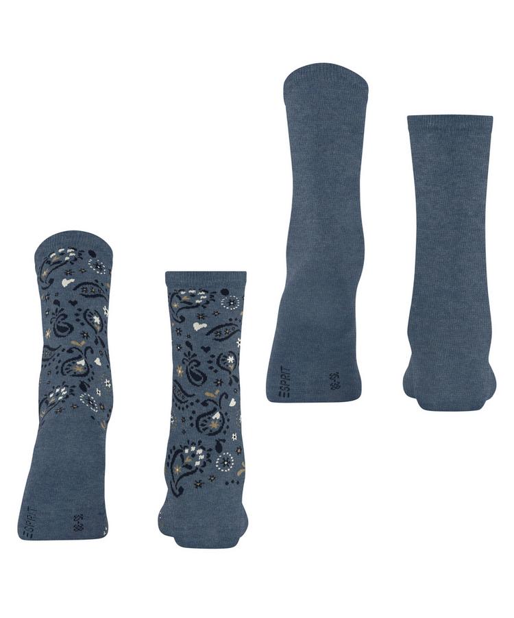 ESPRIT ESPRIT Soft Paisley 2P Socken Damen - light denim (6660) - 0 | SportScheck
