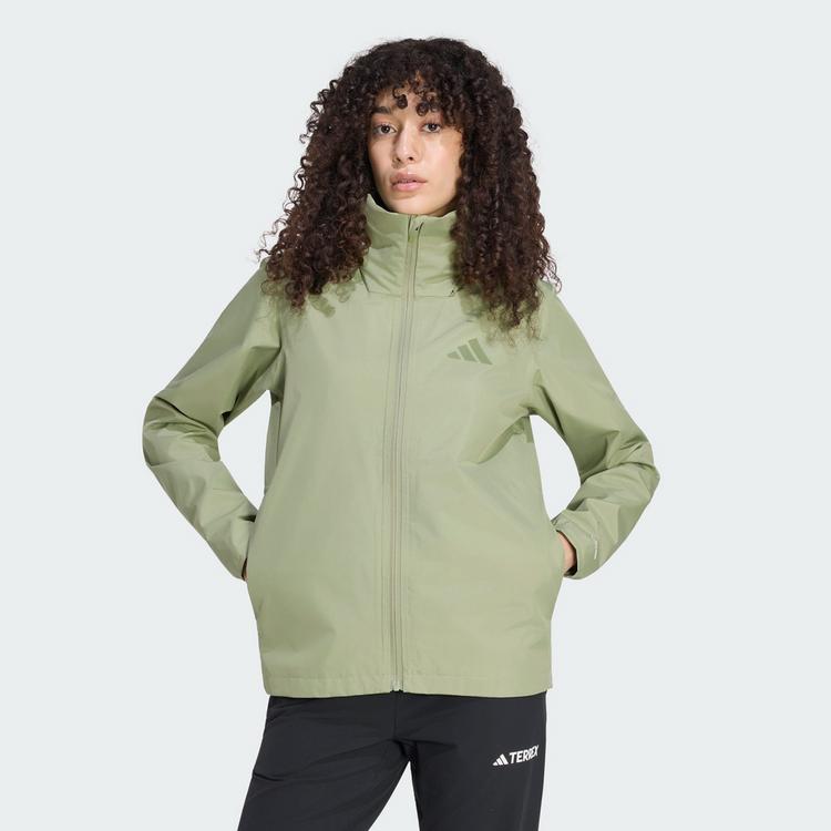 adidas adidas Terrex Multi Essentials CLIMAPROOF Funktionsjacke Damen - Tent Green - 0 | SportScheck