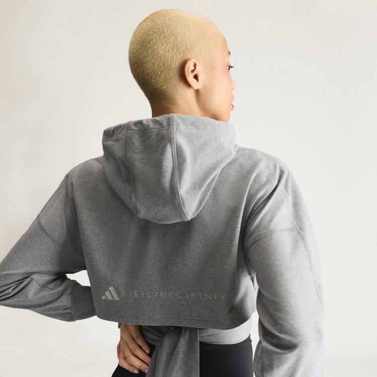 adidas adidas adidas by Stella McCartney Wrap Hoodie Hoodie Damen - Core Heather - 1 | SportScheck