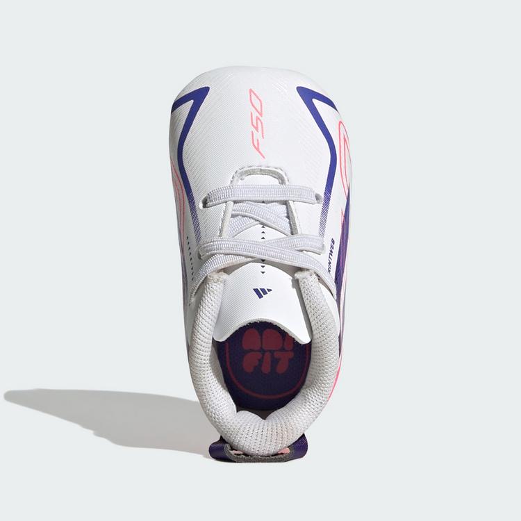 adidas adidas F50 Hyperfast Kids Schuh Fu&szlig;ballschuhe Kinder - Cloud White / Solar Purple / Solar Turbo - 0 | SportScheck