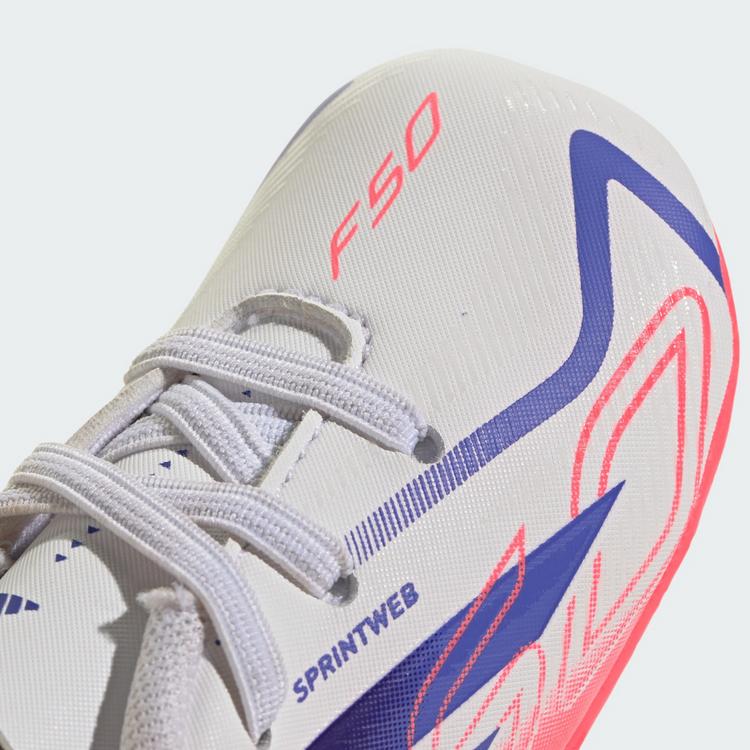 adidas adidas F50 Hyperfast Kids Schuh Fu&szlig;ballschuhe Kinder - Cloud White / Solar Purple / Solar Turbo - 5 | SportScheck