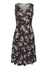Lascana Jerseykleid Jerseykleid Damen - marine-koralle bedruckt