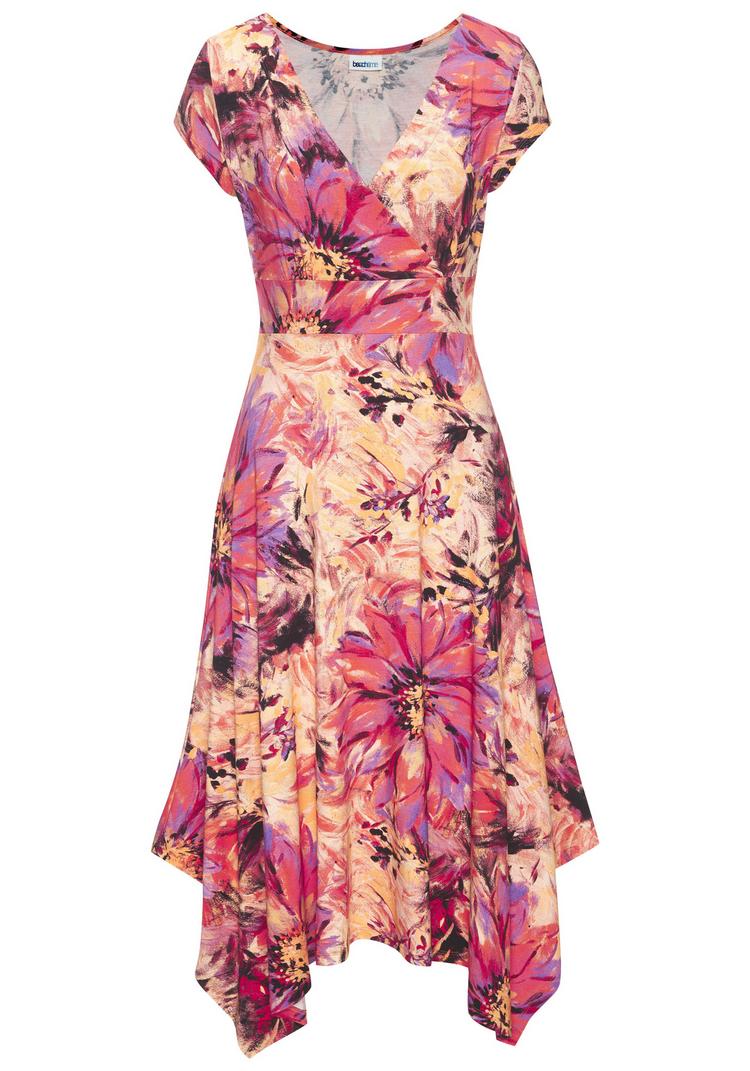 BEACH TIME BEACH TIME Sommerkleid Tr&auml;gerkleid Damen - pink bedruckt - 0 | SportScheck
