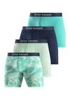 BRUNO BANANI Langer Boxer Unterhose Herren - mint - navy - hellgr&uuml;n