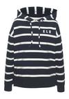 ELBSAND Kapuzensweatshirt Hoodie Damen - marine-wei&szlig;
