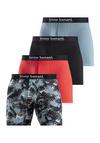 BRUNO BANANI Langer Boxer Unterhose Herren - grau - rot - schwarz