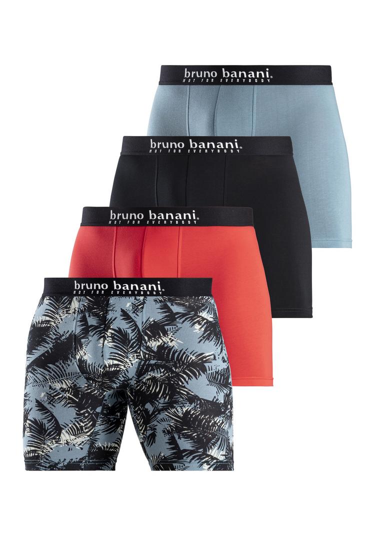 BRUNO BANANI BRUNO BANANI Langer Boxer Unterhose Herren - grau - rot - schwarz - 0 | SportScheck