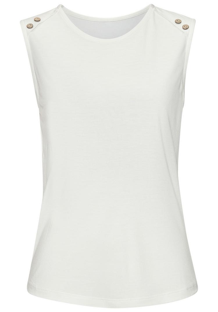 Lascana Lascana Strandtop T-Shirt Damen - creme - 0 | SportScheck