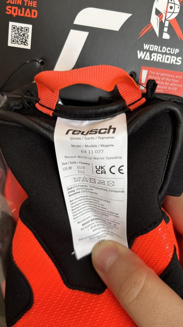 Reusch Reusch Worldcup Warrior Speedline Handschuh - 7809 black / fluo red - 4 | SportScheck