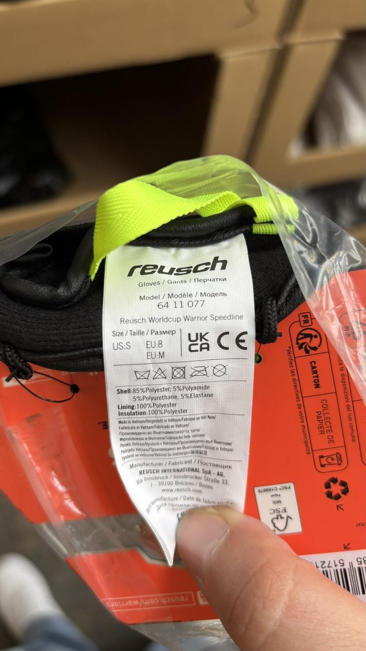 Reusch Reusch Worldcup Warrior Speedline Handschuh - 7752 black/safety yellow - 4 | SportScheck