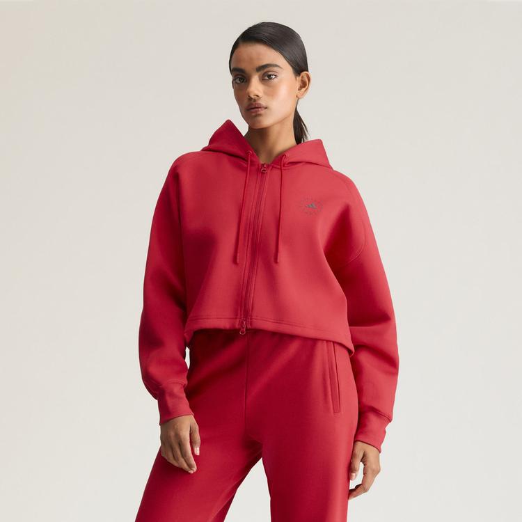 adidas adidas adidas by Stella McCartney Sportswear Hoodie Damen - Soft Carmine - 0 | SportScheck