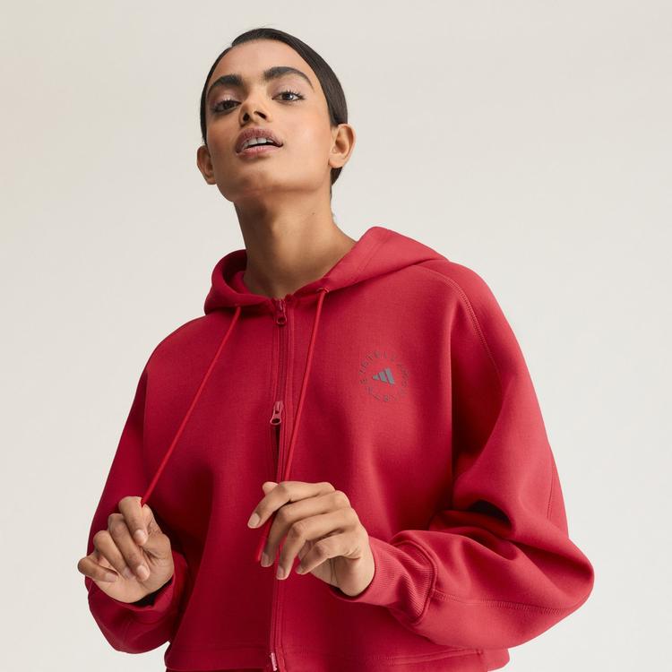 adidas adidas adidas by Stella McCartney Sportswear Hoodie Damen - Soft Carmine - 1 | SportScheck