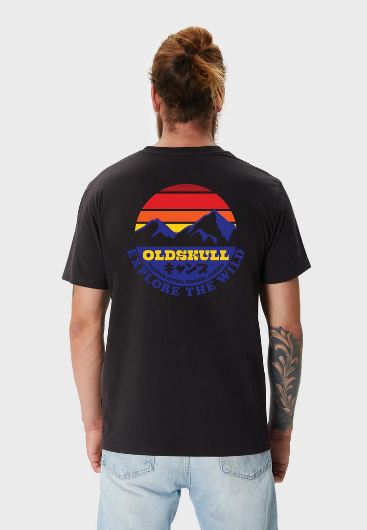 OLDSKULL OLDSKULL Wrldvibe Explore The Wild Printshirt Herren - Black - 2 | SportScheck