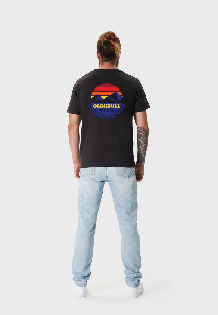 OLDSKULL OLDSKULL Wrldvibe Explore The Wild Printshirt Herren - Black - 3 | SportScheck