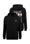 OLDSKULL Asian Lotus Surf Logo Graphic Hoodie - Black