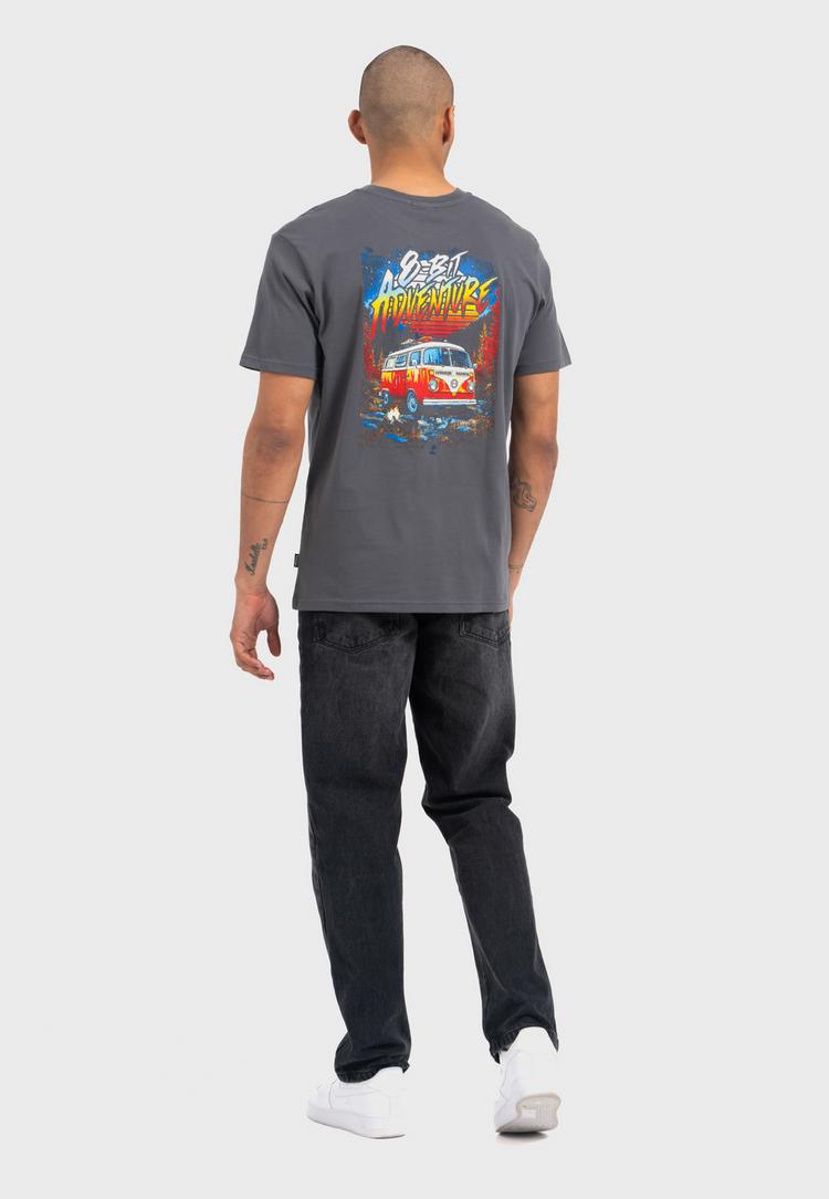 OLDSKULL OLDSKULL Retro Roadtrip Logo Graphic Printshirt - Dark Grey - 0 | SportScheck