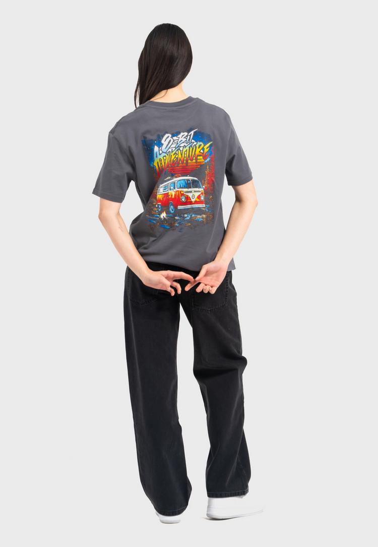 OLDSKULL OLDSKULL Retro Roadtrip Logo Graphic Printshirt - Dark Grey - 1 | SportScheck