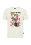 OLDSKULL Asian Lucky Cat Attack Graphic Printshirt Herren - Off White