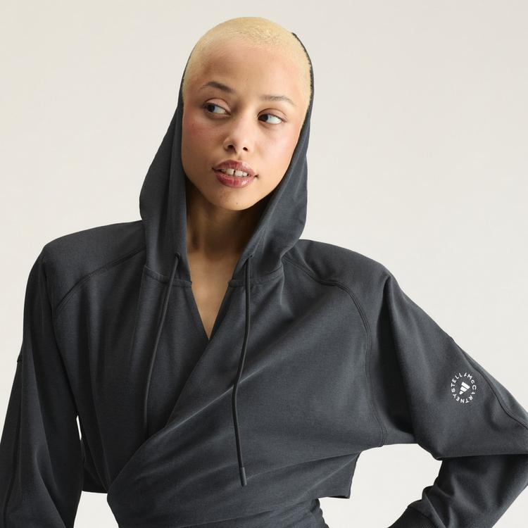 adidas adidas adidas by Stella McCartney Wrap Hoodie Hoodie Damen - Black - 0 | SportScheck